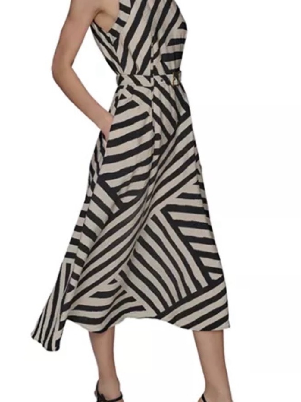 KARL LAGERFELD PARIS PRINTED MIDI DRESS - Picture 2 of 8